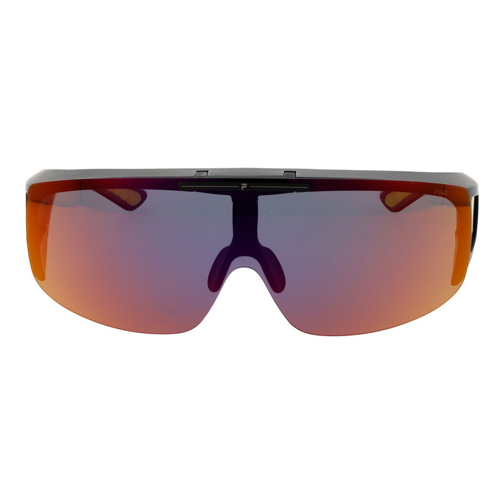 Fila Black Men’s Sunglasses – Full-Rim Black Frame with Multicolour Polarized Lenses, 99mm