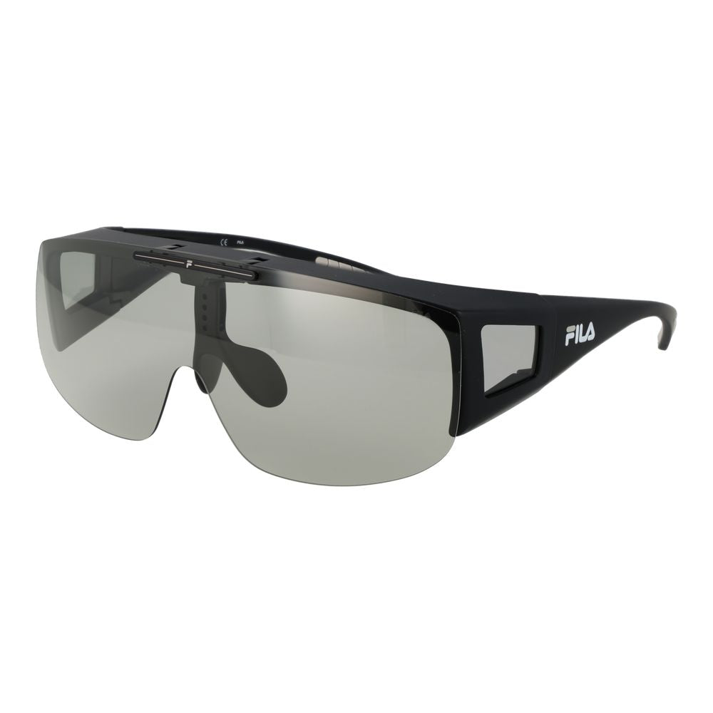 Fila Black Men’s Sunglasses – Full-Rim Polarized Frame with Grey Lenses, 99mm