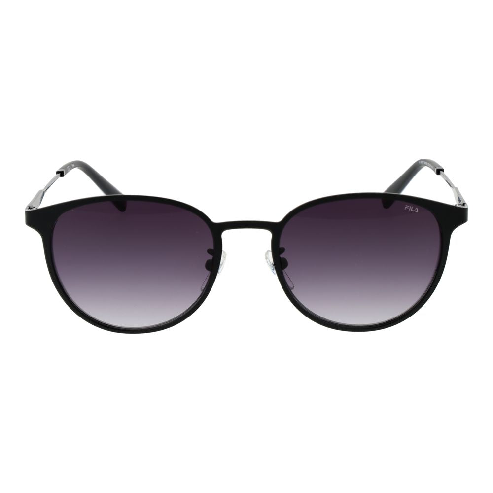 Fila Men's Sunglasses – Black Full-Rim Frame with Grey Mirrored Gradient Lenses, 52mm