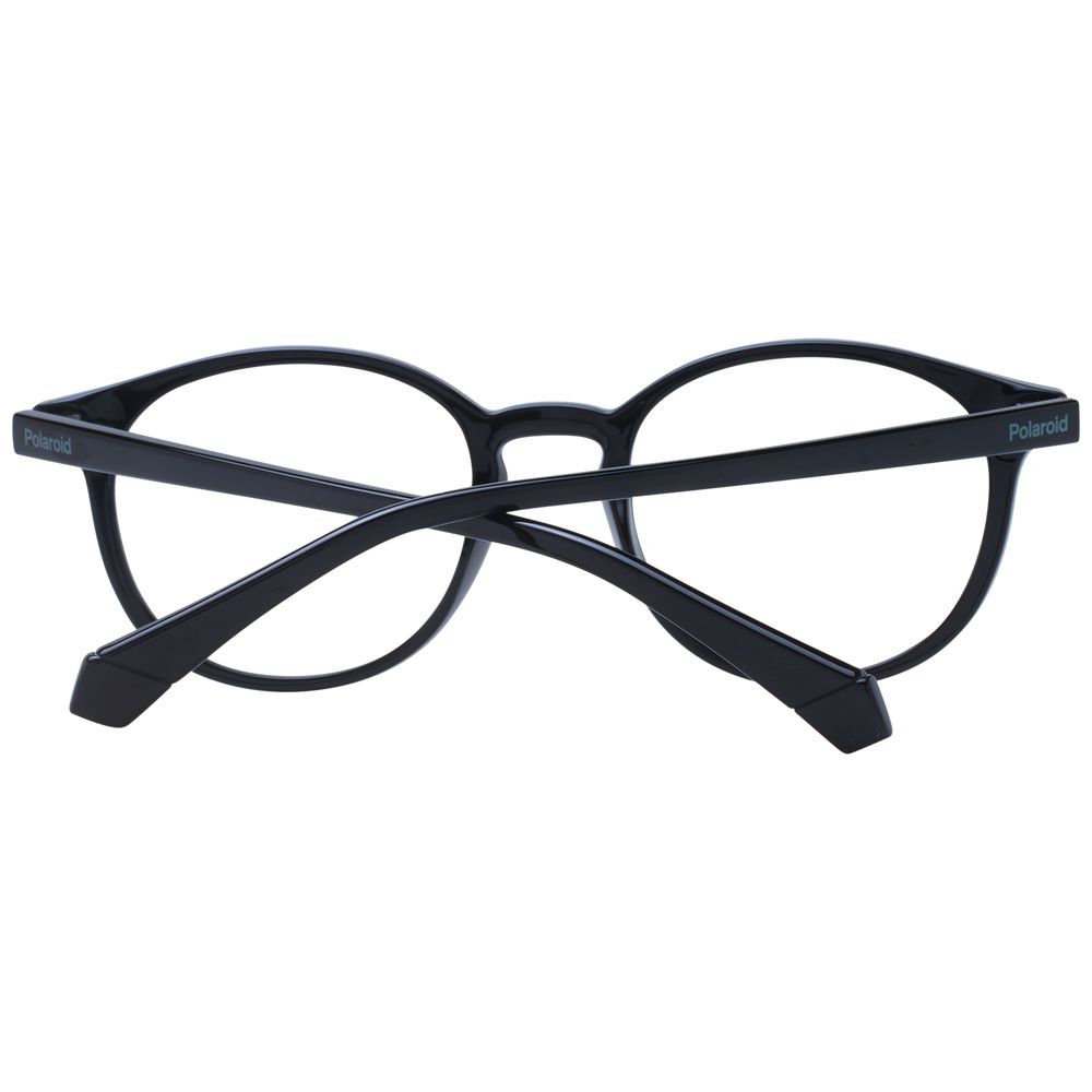 Polaroid Black Unisex Optical Frames – Panto Full-Rim Design