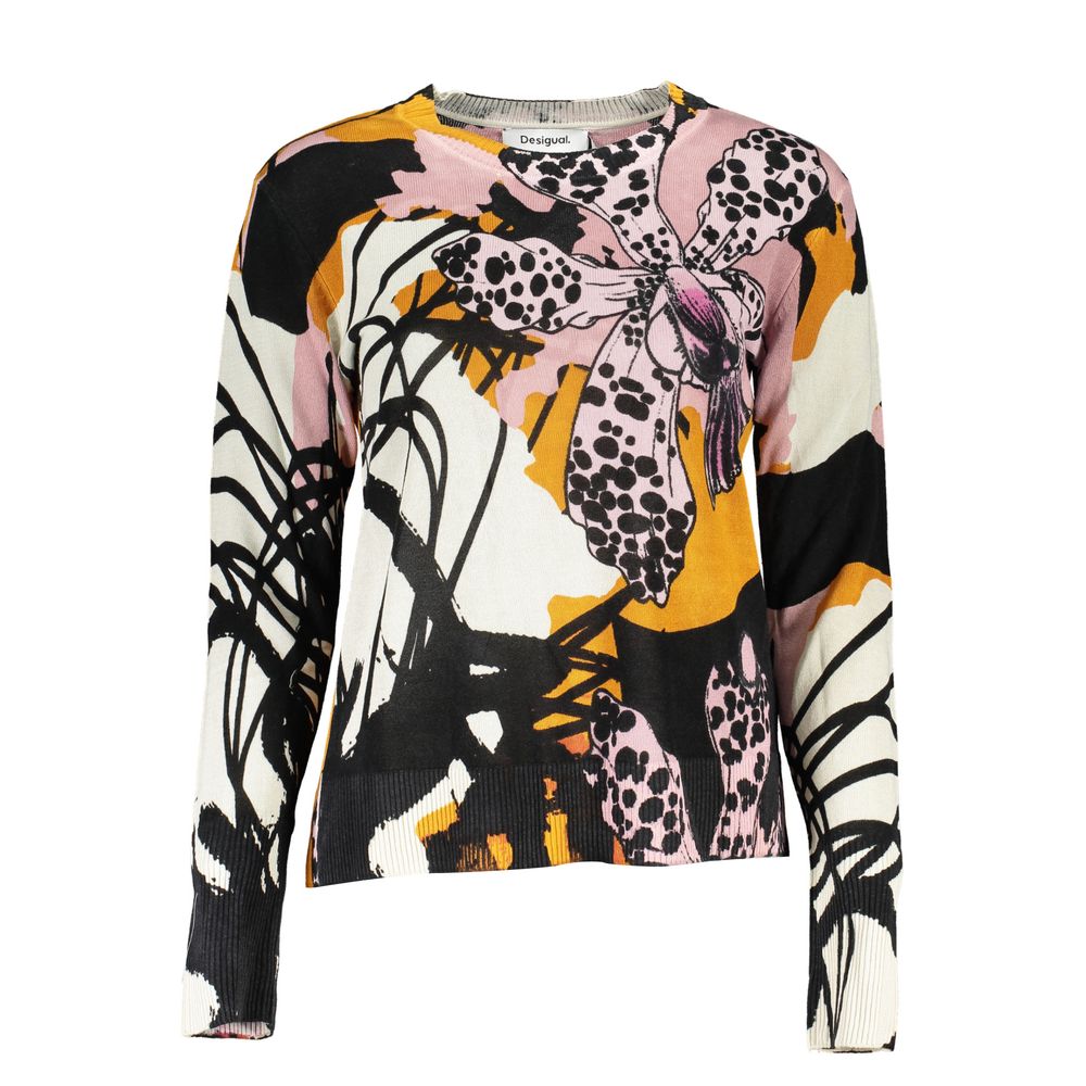 Desigual Pink Linen Sweater - A Bold Statement of Creativity