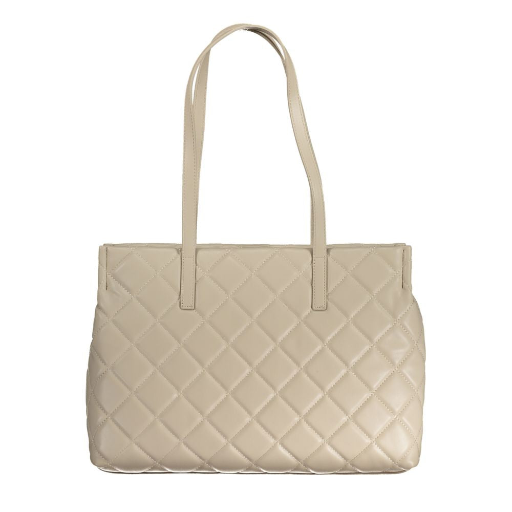 Mario Valentino Beige Polyethylene Handbag - Elegant Versatility for Every Occasion