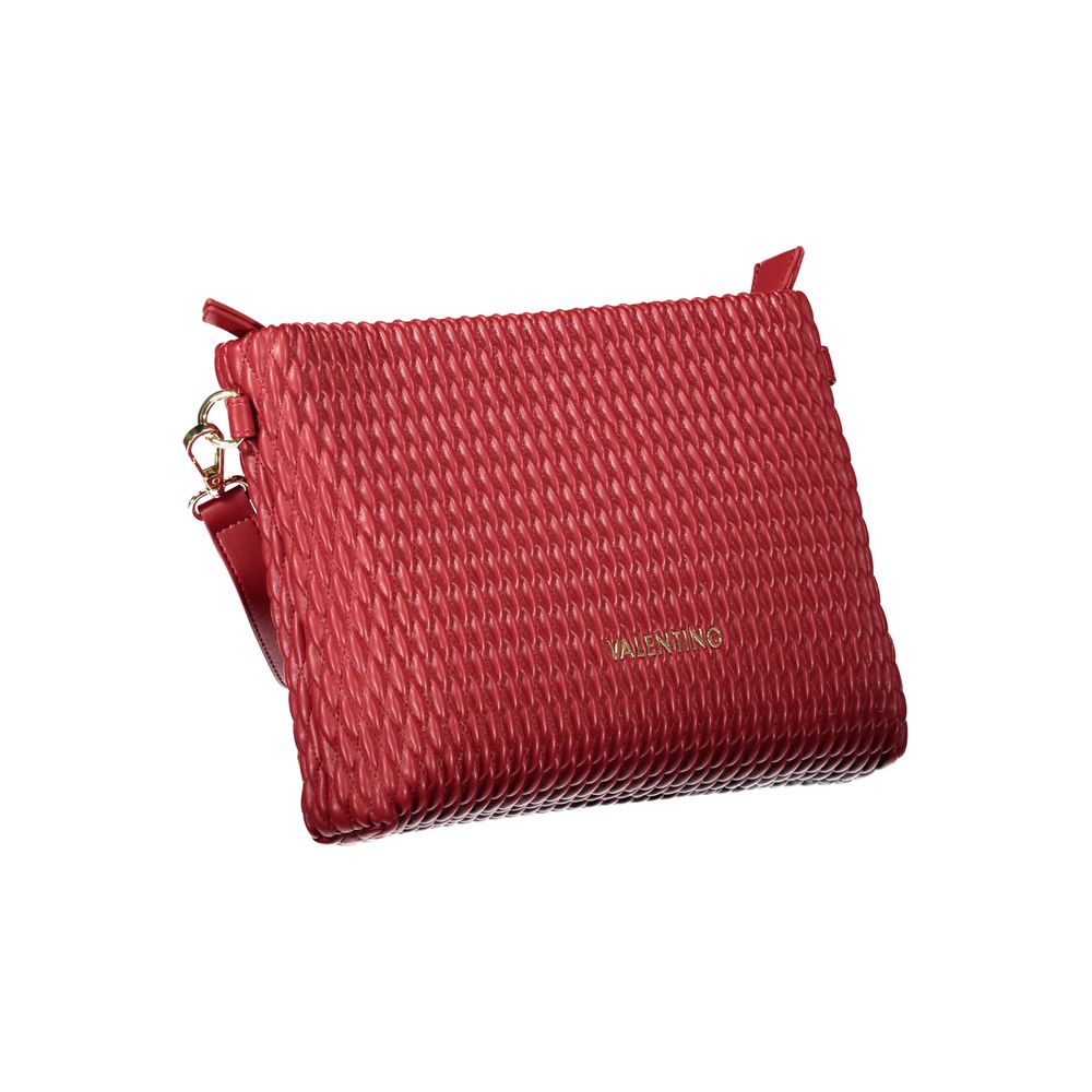 Mario Valentino Red Leather Handbag with Detachable Sleeve