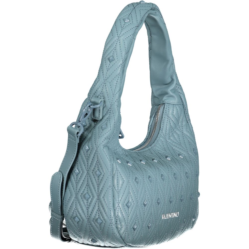 Mario Valentino Blue Smooth Leather Shoulder Handbag