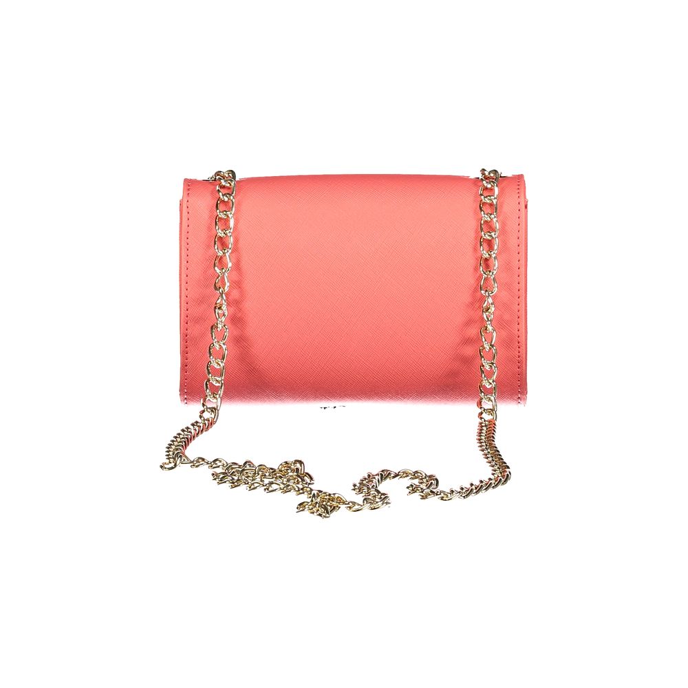 Mario Valentino Pink Faux Leather Chain Shoulder Bag