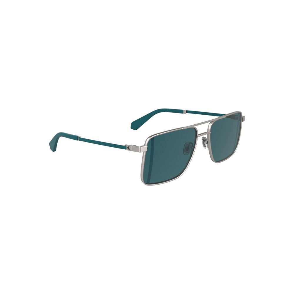 Calvin Klein Gray Metal Men Sunglasses