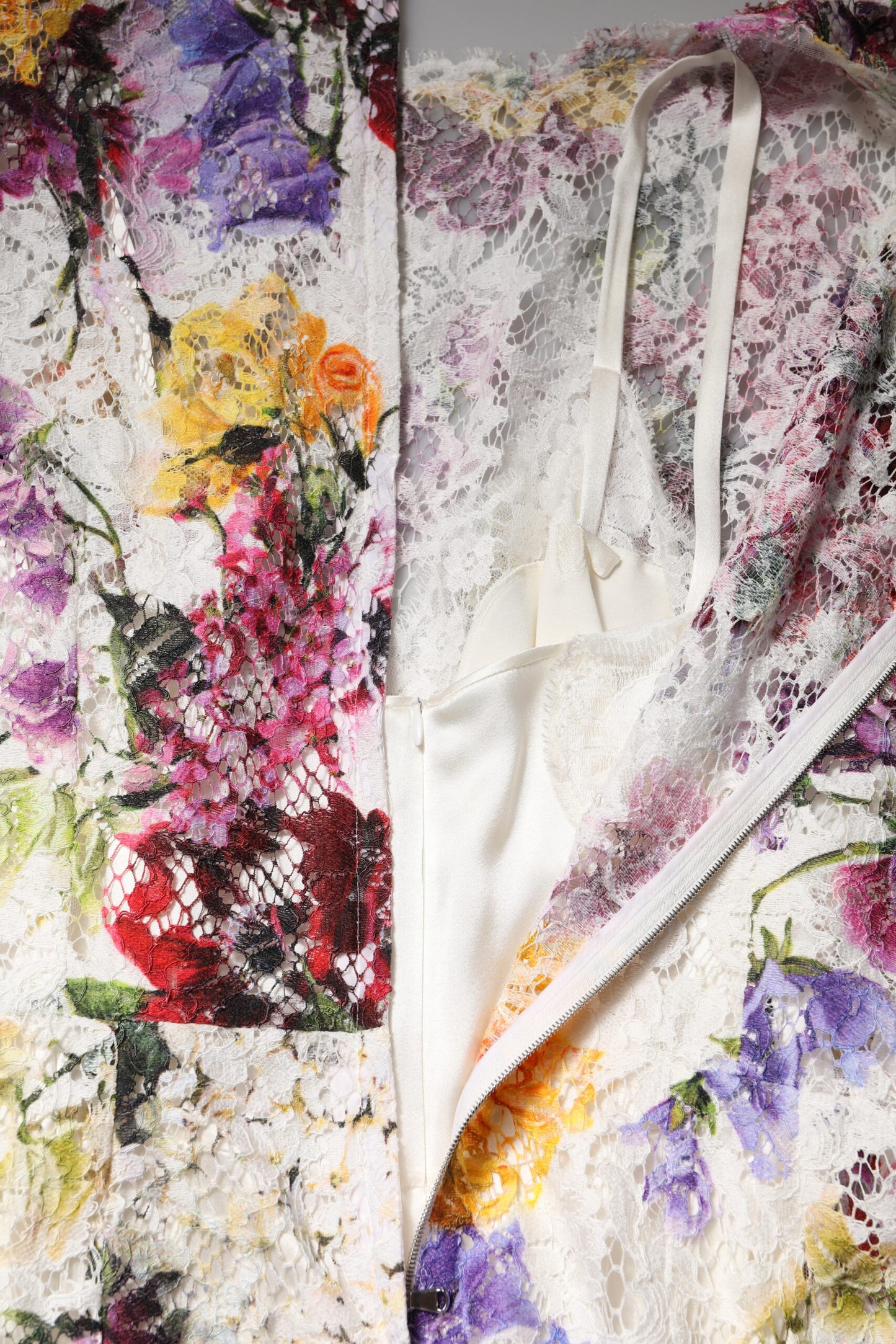 Dolce & Gabbana Multicolour Floral Long Sleeve A-line Dress