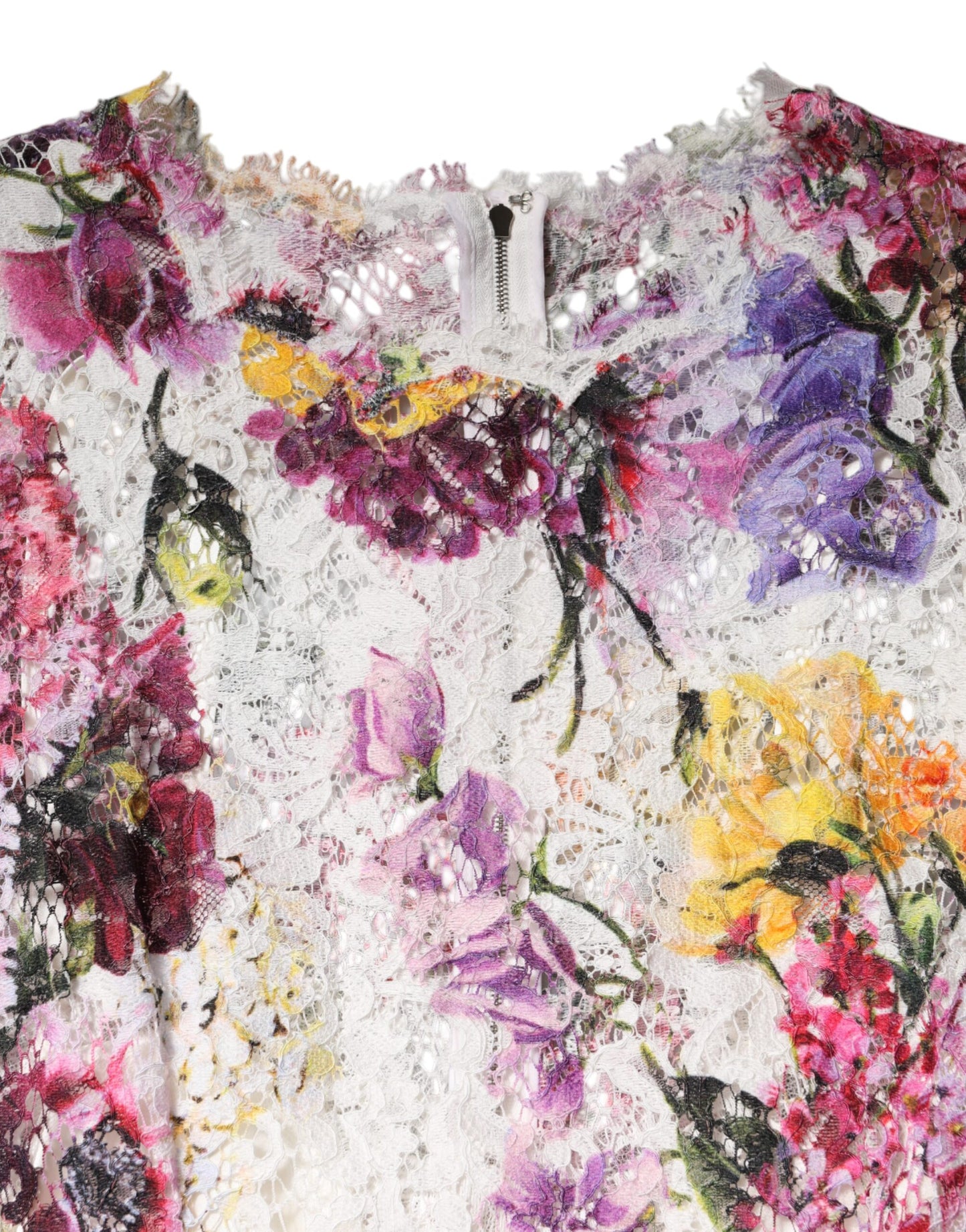 Dolce & Gabbana Multicolour Floral Long Sleeve A-line Dress