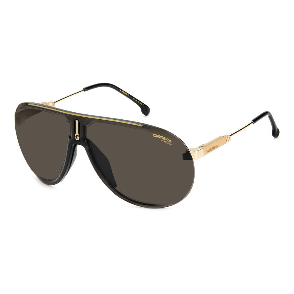 Carrera Unisex Superchampion Sunglasses – Black Resin Frame with Grey Lenses, 99mm