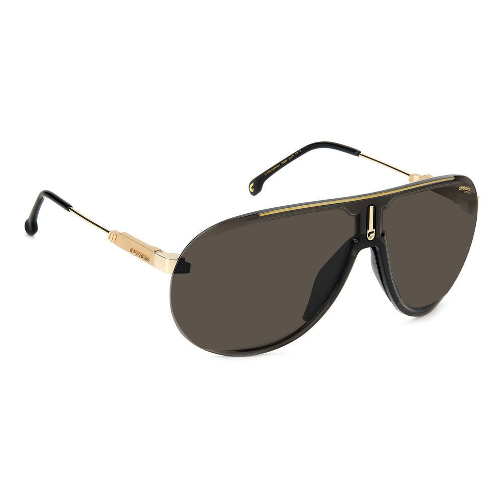 Carrera Unisex Superchampion Sunglasses – Black Resin Frame with Grey Lenses, 99mm