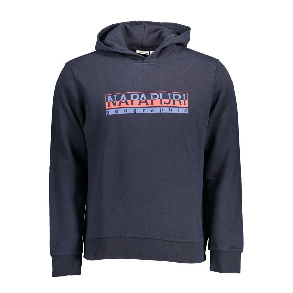 Napapijri Blue Cotton Men's Hooded Sweater