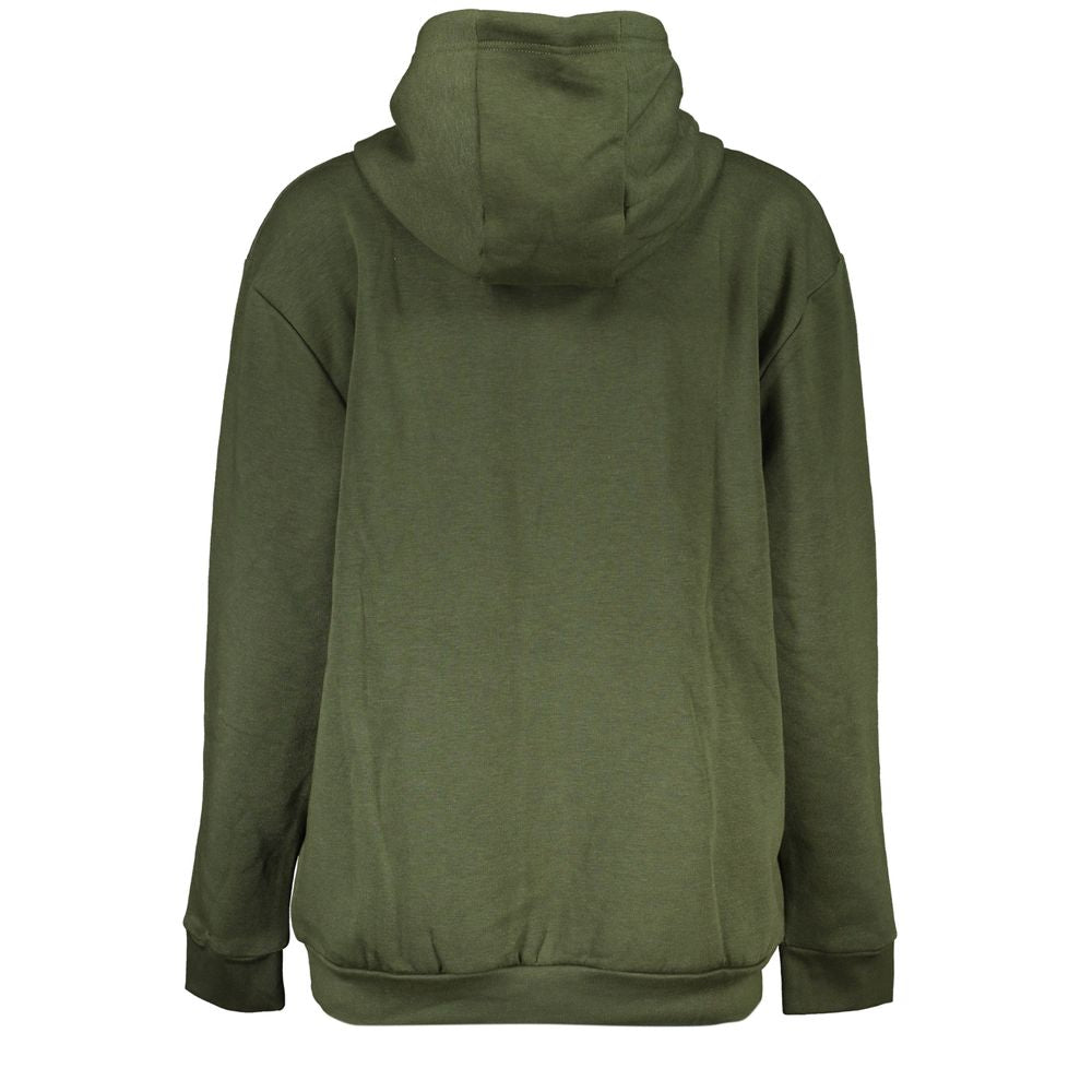 Cavalli Class Green Cotton Hoodie Sweatshirt