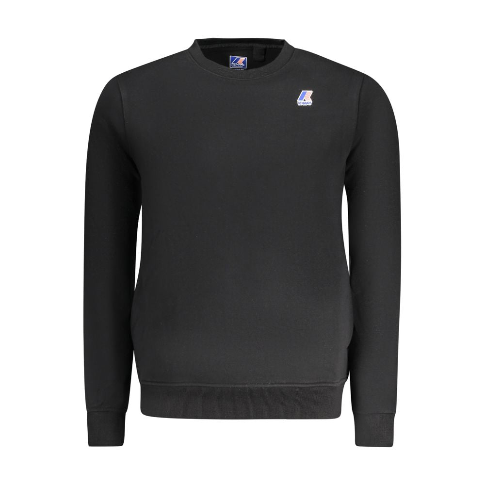K-WAY Black Cotton Sweater - Stylish Long Sleeve Comfort