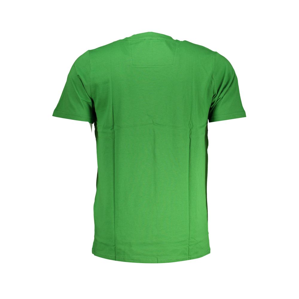 Cavalli Class Green Cotton T-Shirt for Stylish Comfort