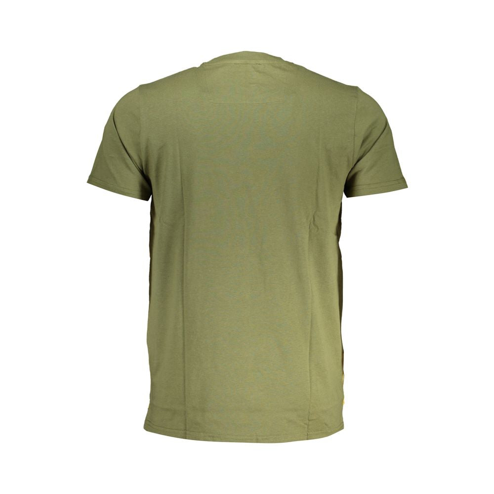 Cavalli Class Green Cotton T-Shirt for Stylish Comfort