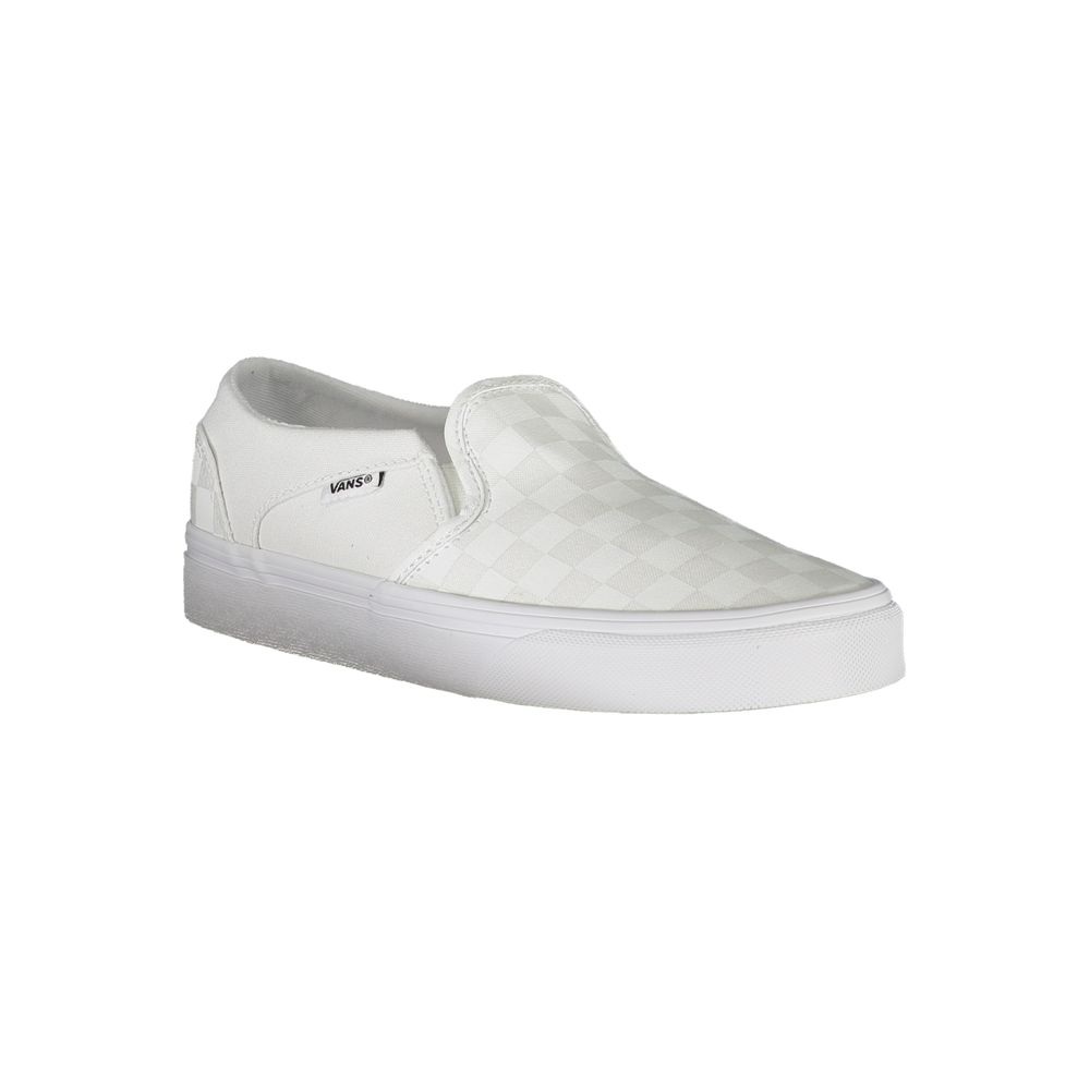 Vans White Polyester Sneaker with Elastic Contrast Details