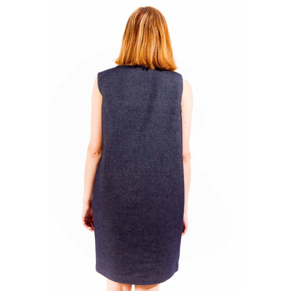 Love Moschino Blue Cotton Women Dress - Elegance Meets Comfort