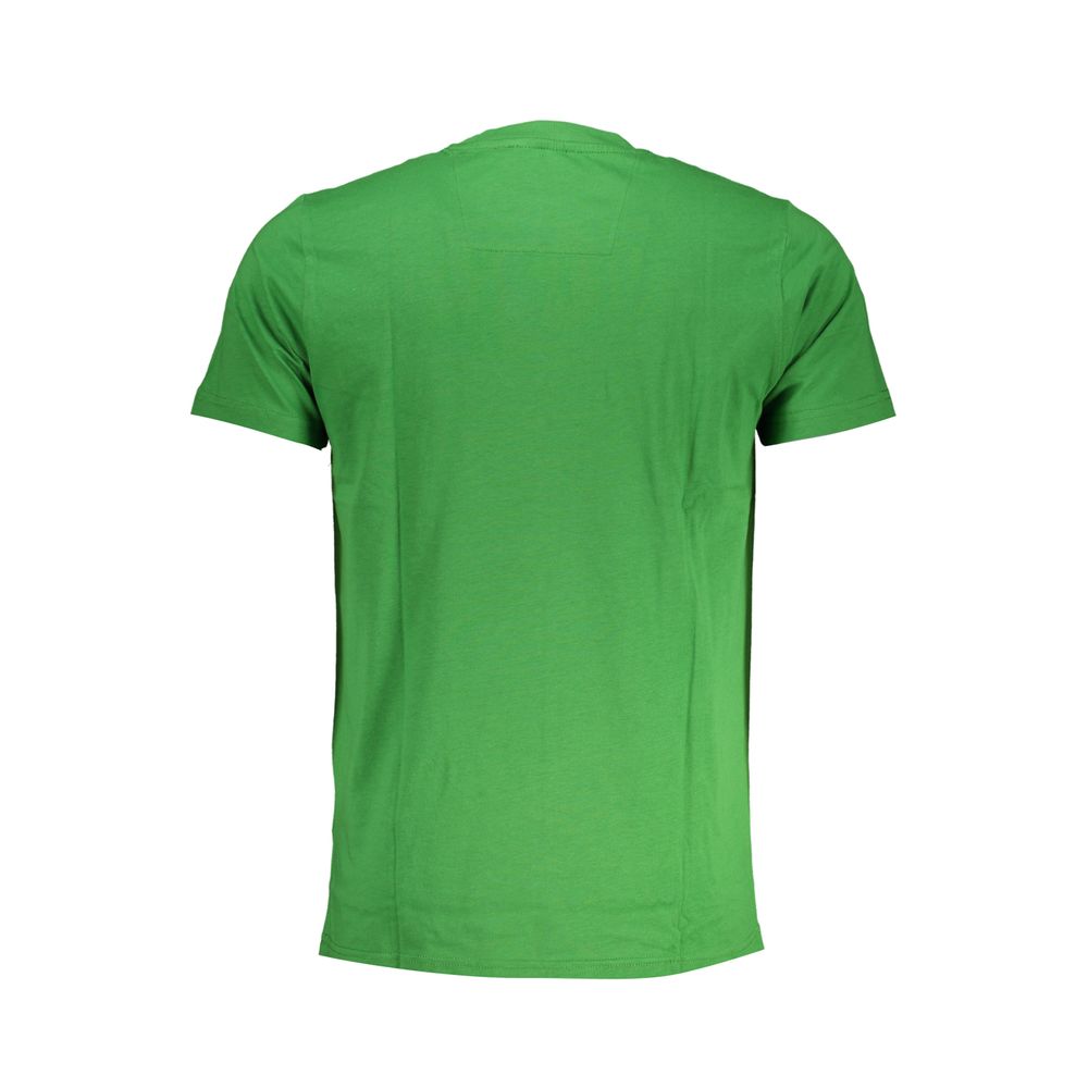 Cavalli Class Green Cotton T-Shirt - Bold Print Statement
