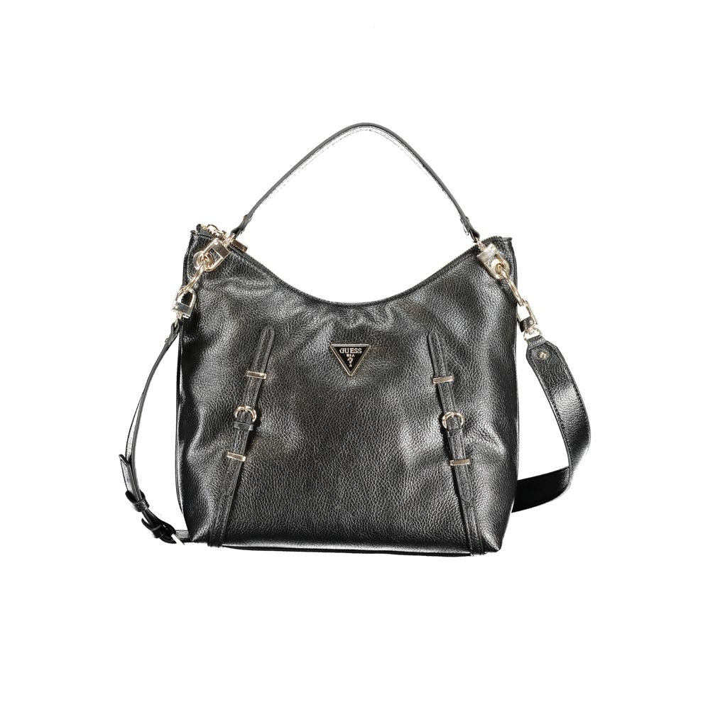 Guess Jeans Black Polyethylene Handbag - LEVIA BAG