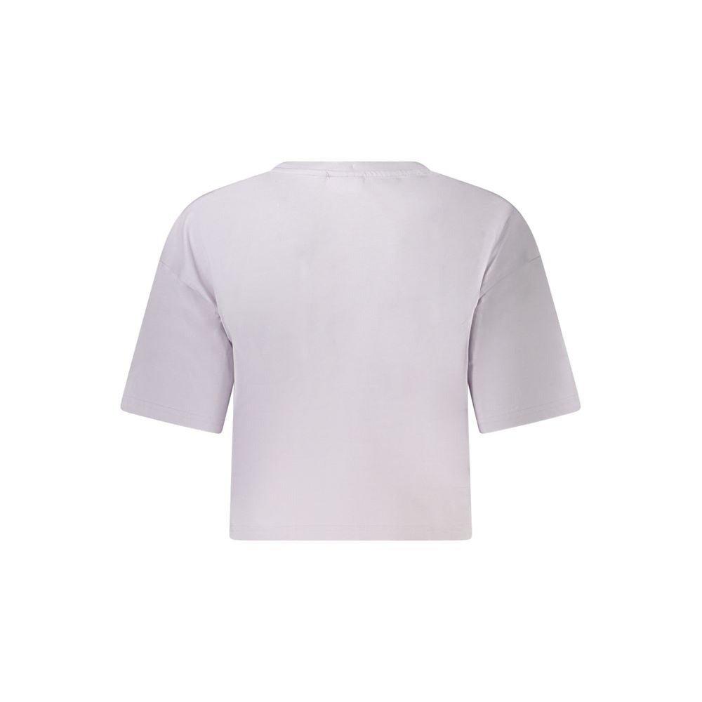 Fila Pink Cotton Loose Cropped T-Shirt