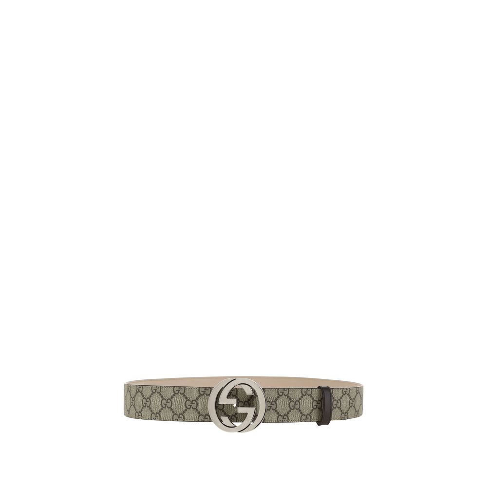 Gucci Beige GG Supreme Belt - Iconic Elegance