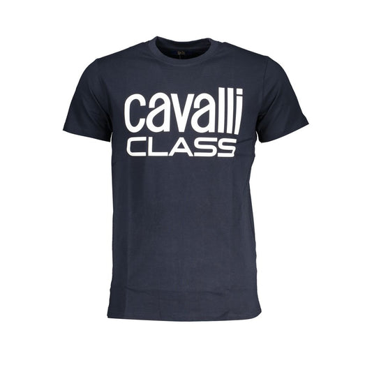 Cavalli Class Blue Cotton T-Shirt - Stylish Casual Wear