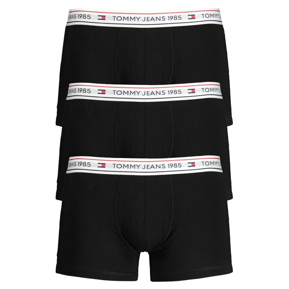 Tommy Hilfiger Black Cotton Underwear Boxer Tri-Pack