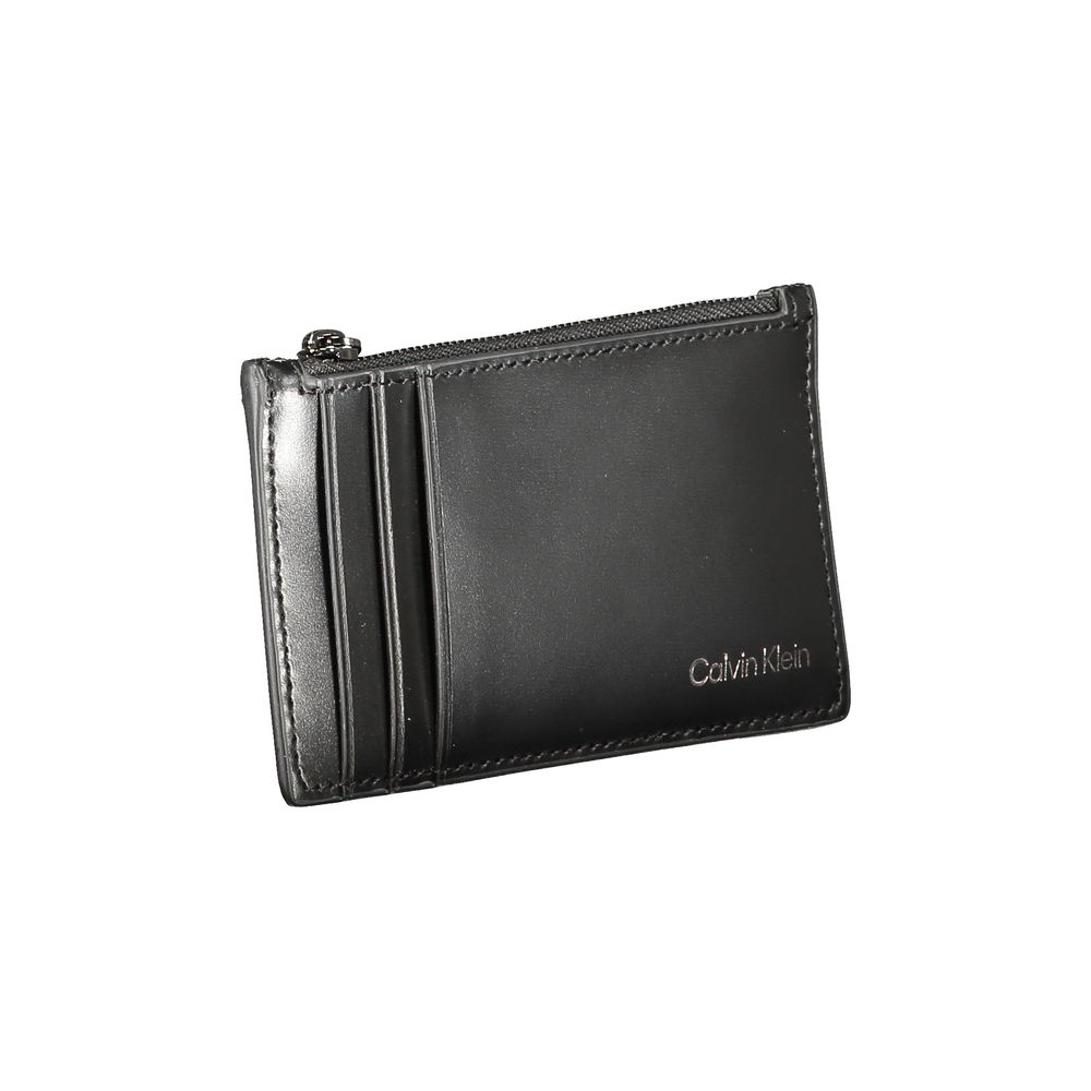 Calvin Klein Black Leather Wallet - Minimalist Elegance