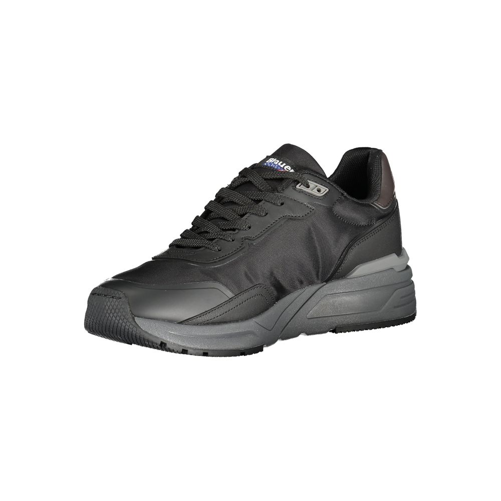 Blauer Black Polyester Sneaker - Sporty Comfort Meets Style