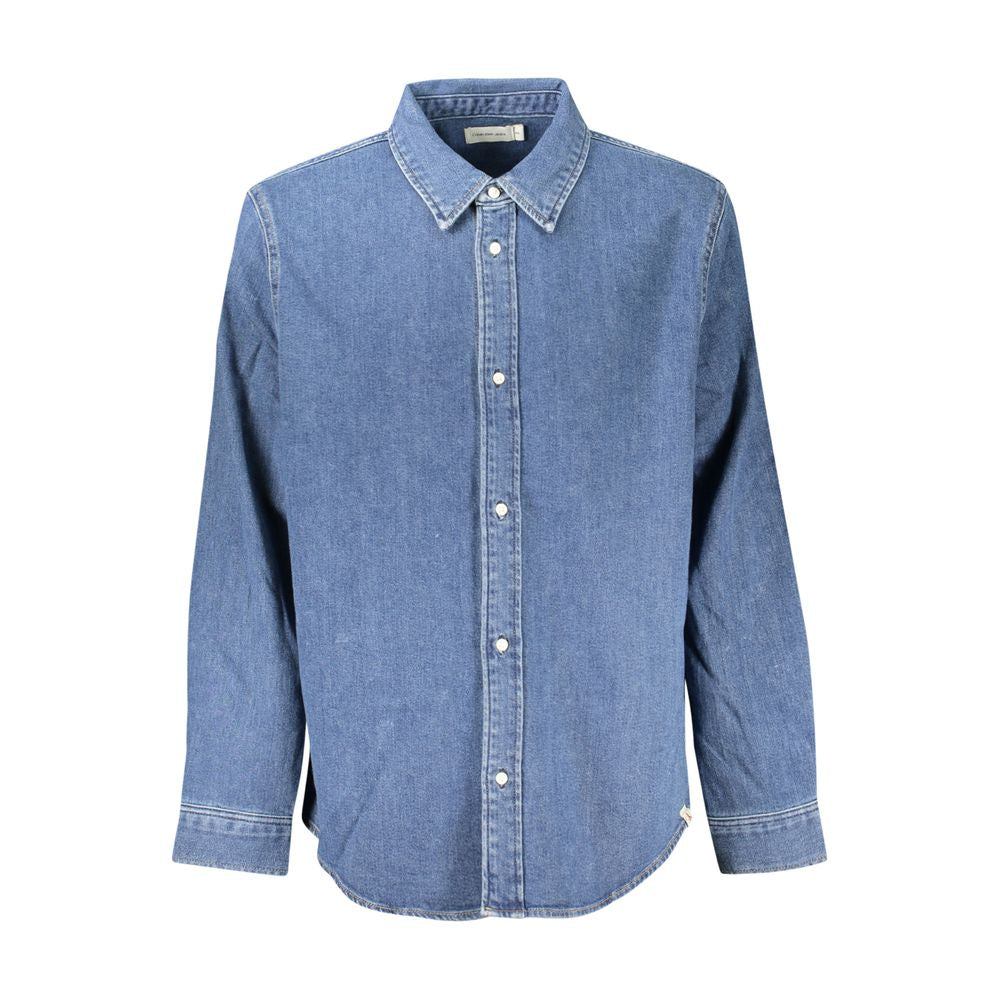 Calvin Klein Blue Cotton Men's Shirt
