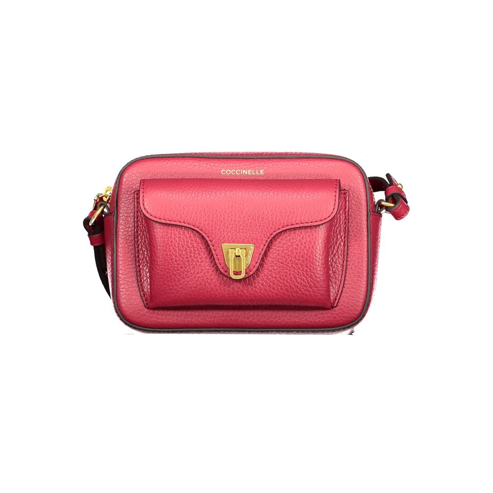 Coccinelle Red Leather Women Handbag - BEAT SOFT BAG