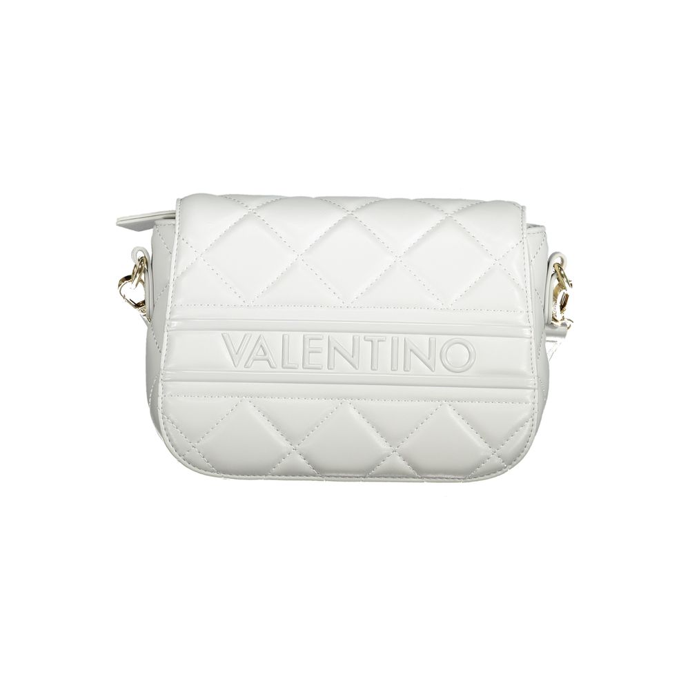 Mario Valentino Gray Faux Leather Handbag with Adjustable Strap