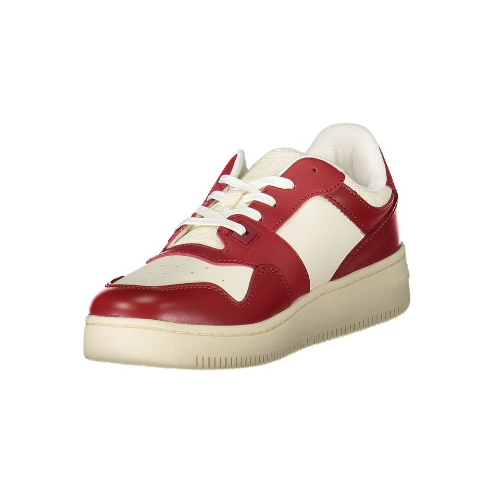 Tommy Hilfiger Red Leather Women Sneaker