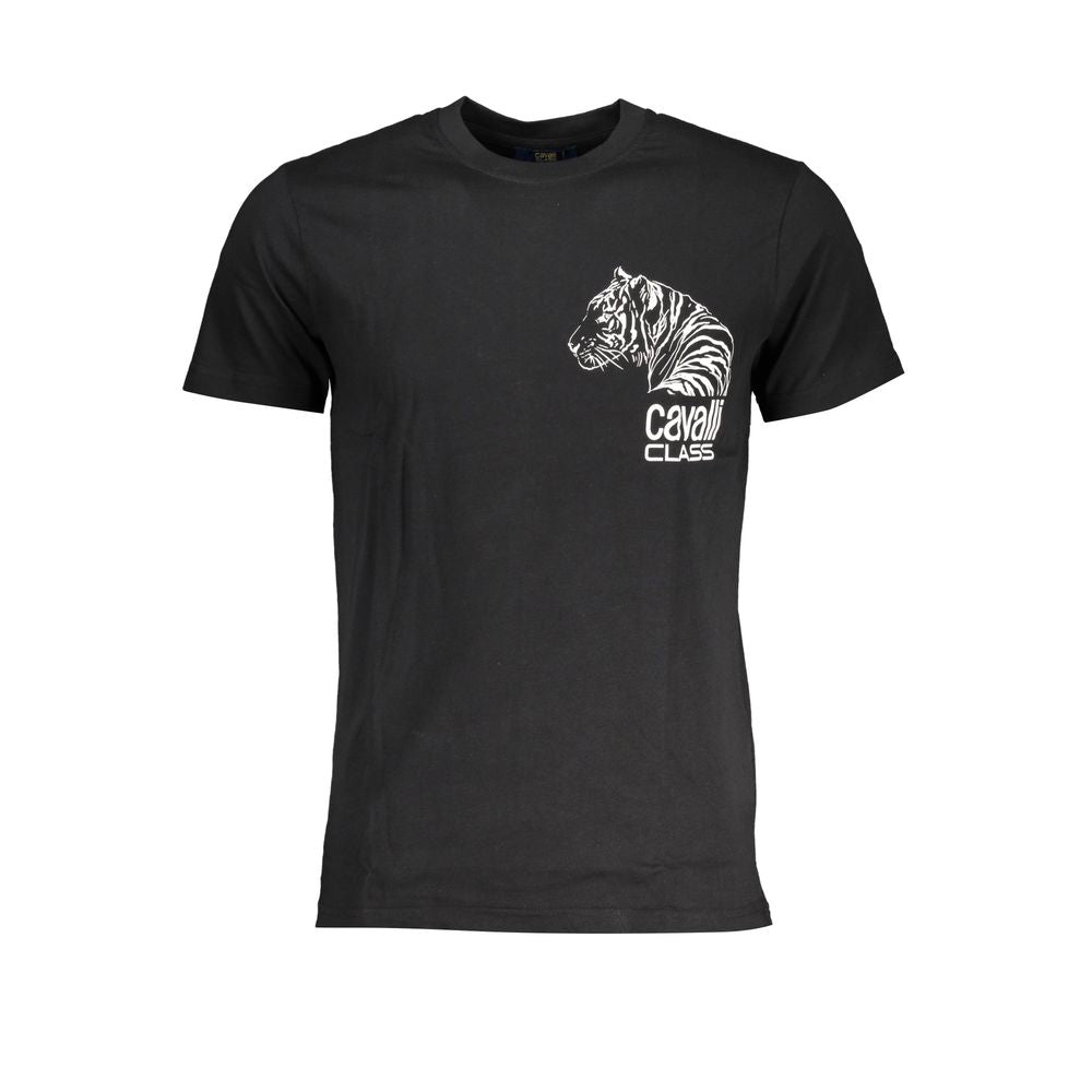Cavalli Class Black Cotton T-Shirt - Timeless Style