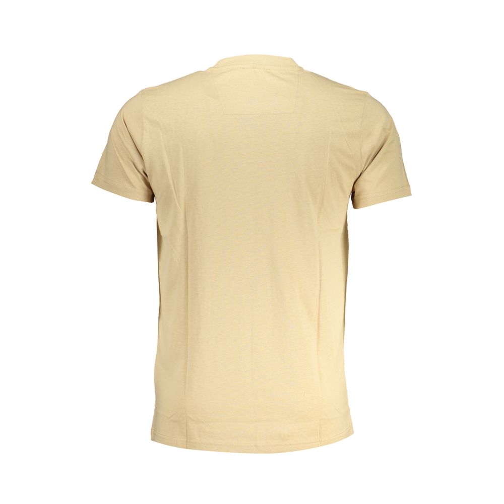 Cavalli Class Beige Cotton T-Shirt - Bold Statement for Everyday Style