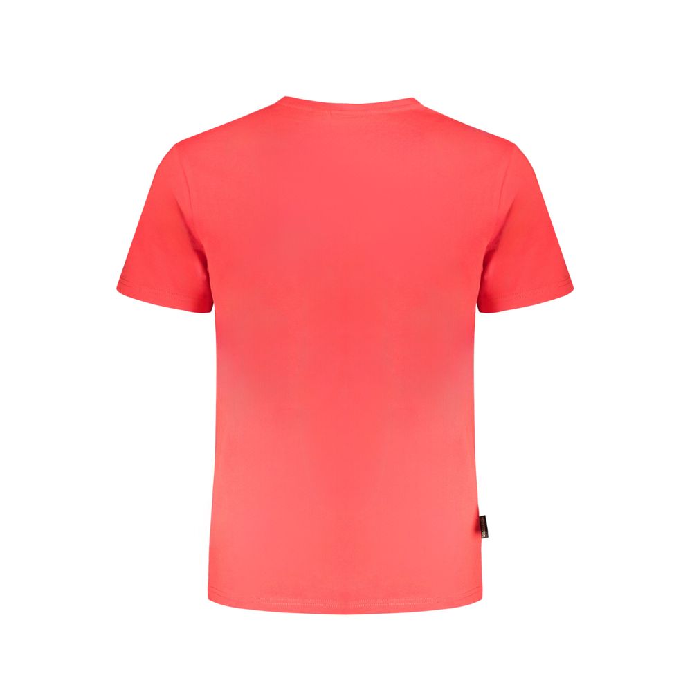 Napapijri Red Cotton T-Shirt - Organic Comfort
