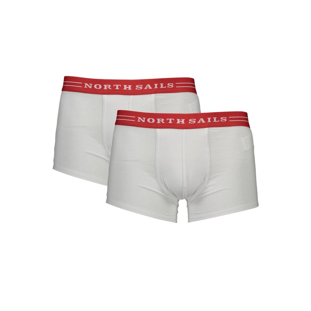 North Sails White Cotton Men Boxer Parigamba BI Pack