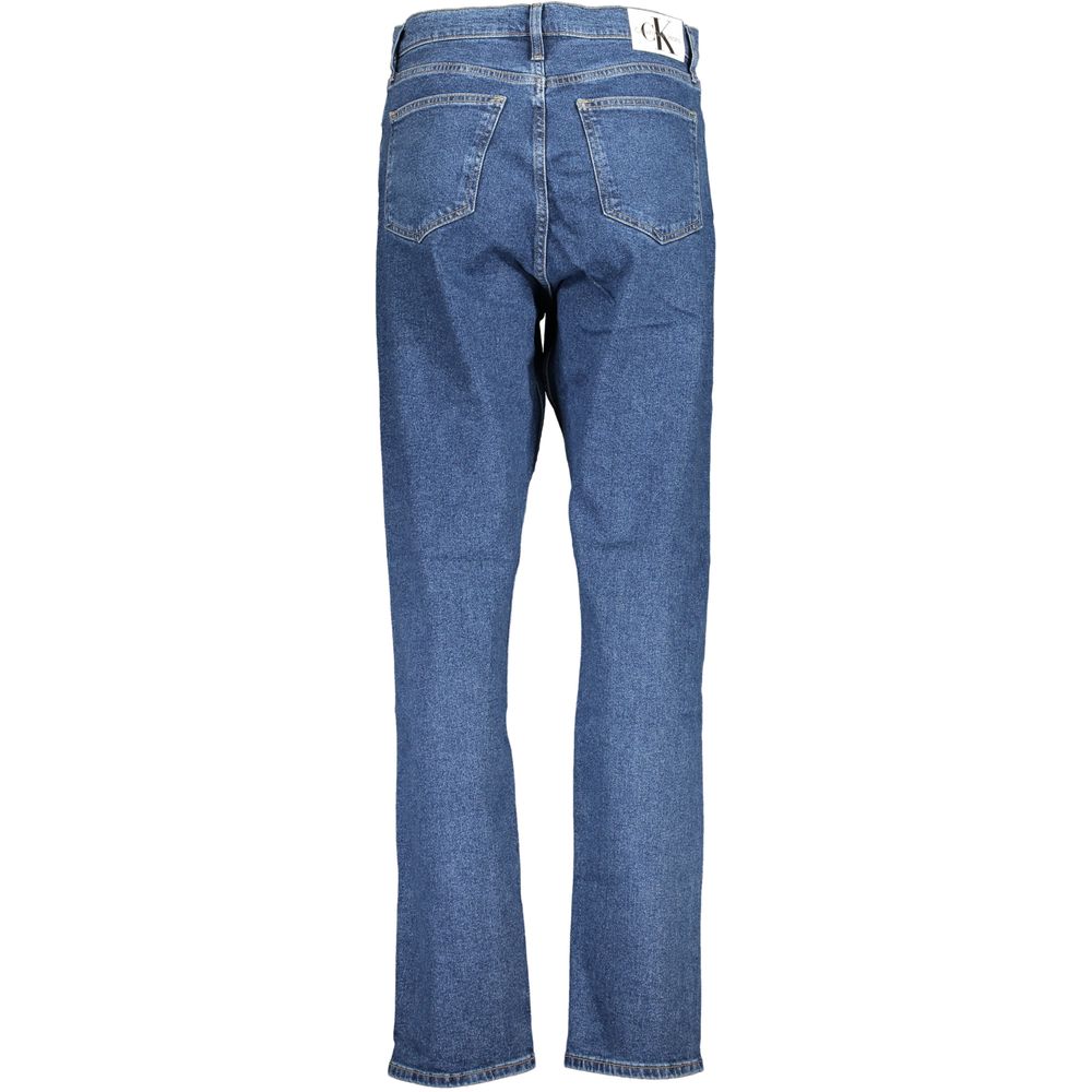 Calvin Klein Blue Cotton Slim Straight Jeans