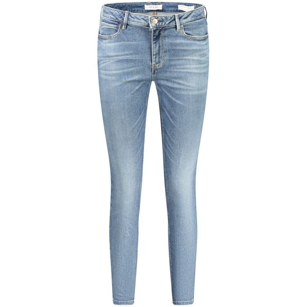 Guess Jeans Blue Cotton Skinny High Jeans