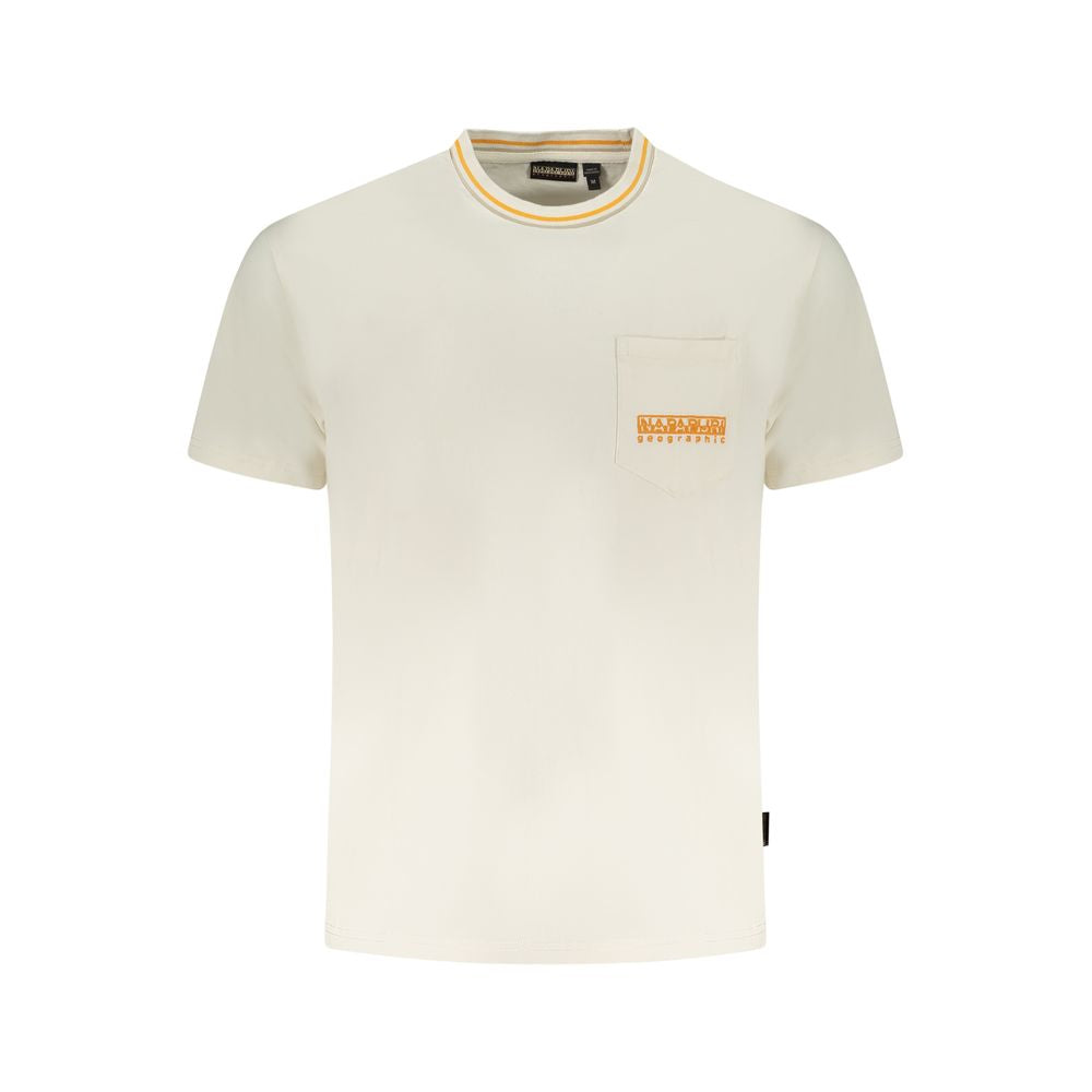 Napapijri White Cotton T-Shirt - Classic Comfort and Style