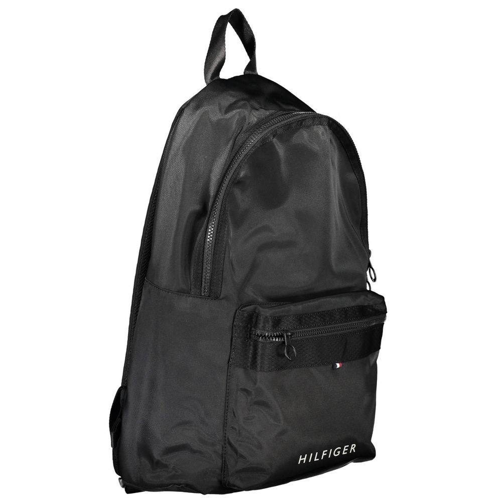 Tommy Hilfiger Black Polyester Men's Backpack