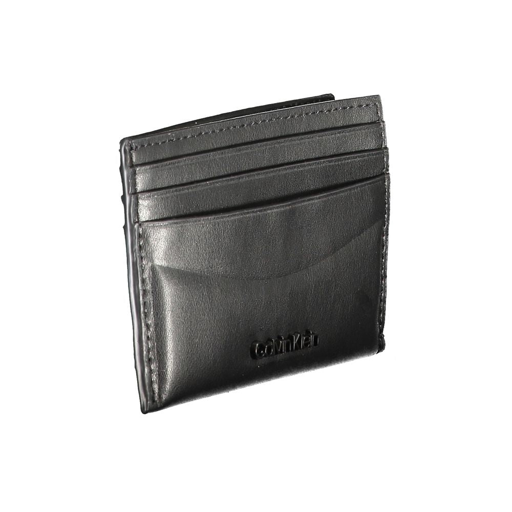 Calvin Klein Black Leather Wallet - Sleek Card Holder