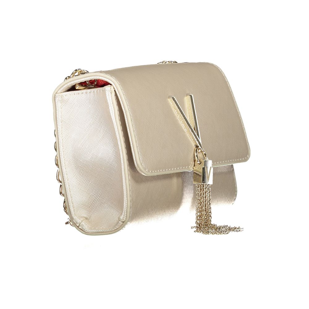 Mario Valentino Gray Faux Leather Chain Shoulder Bag
