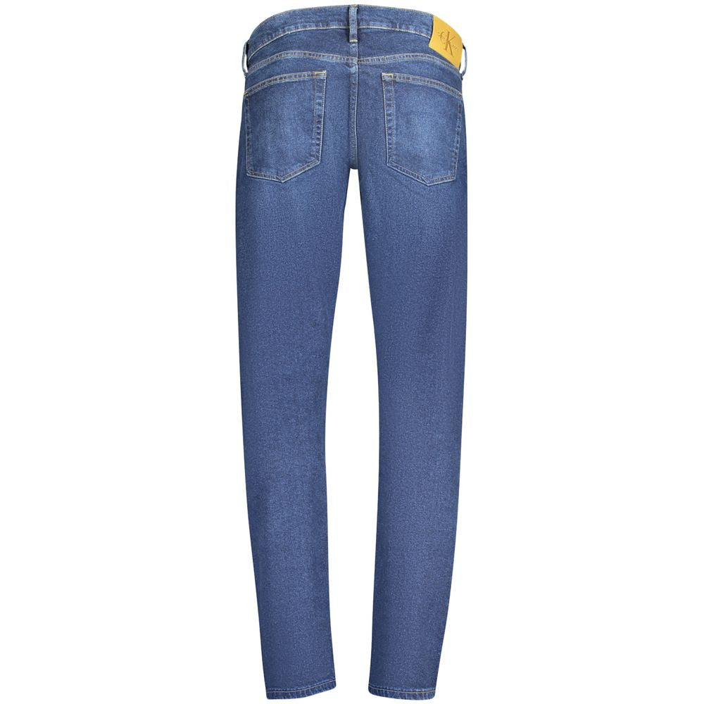 Calvin Klein Blue Cotton Slim Tapered Jeans