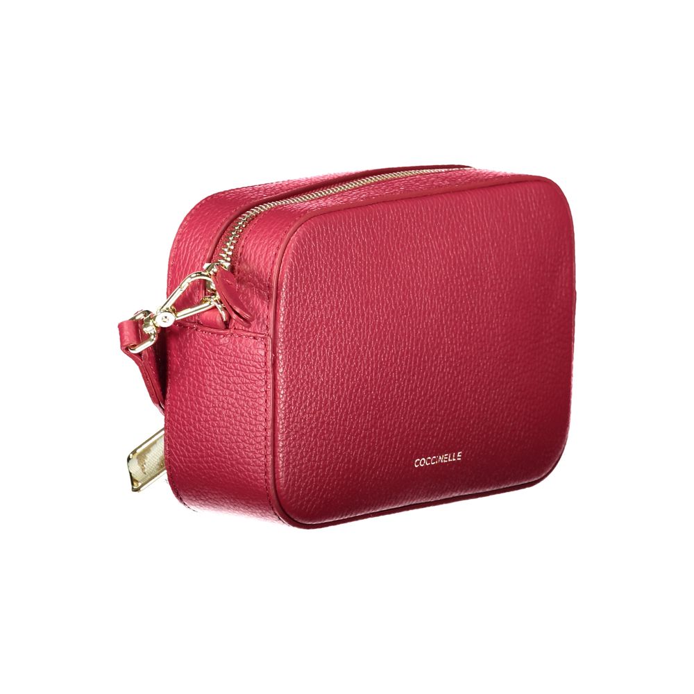 Coccinelle Red Leather Tebe Handbag