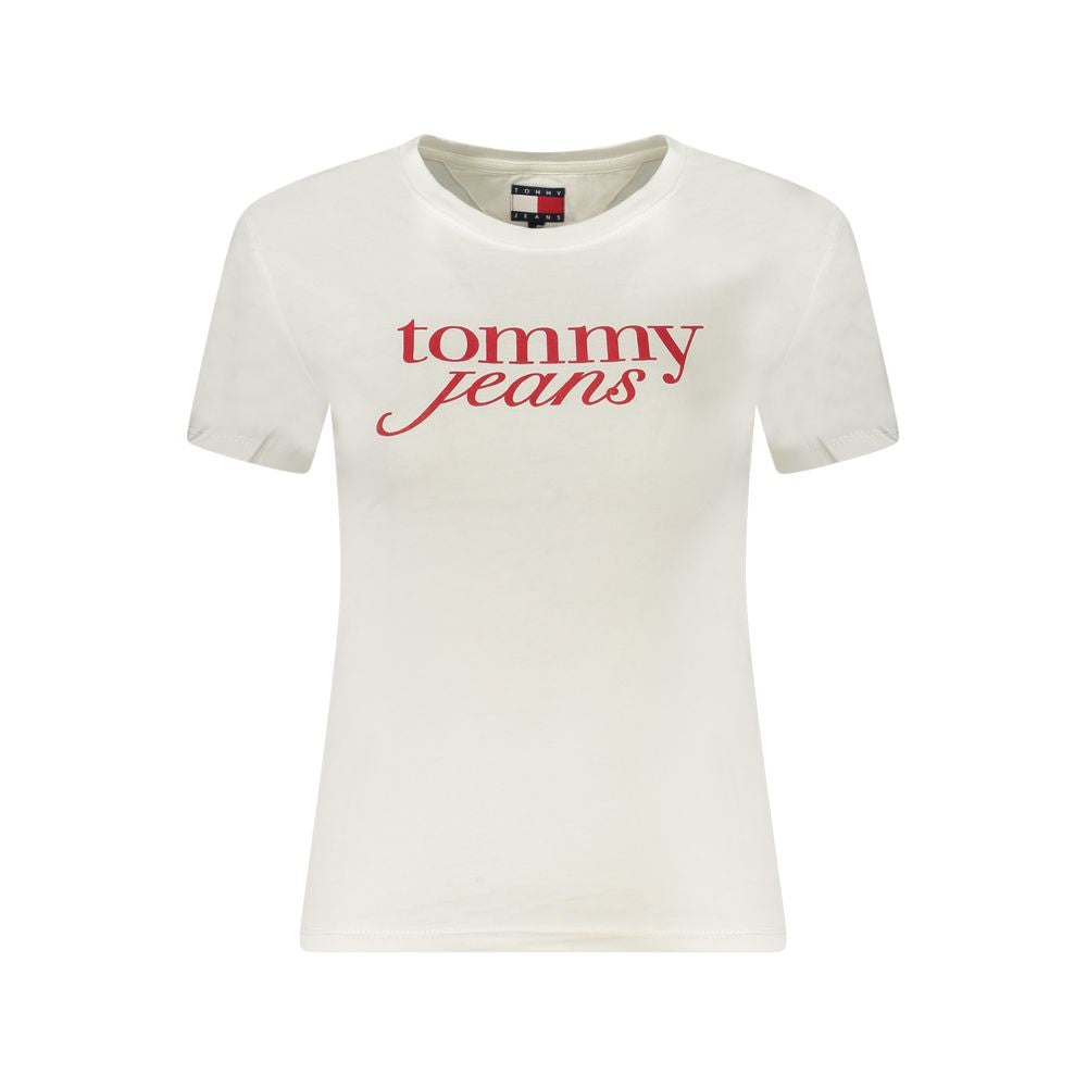 Tommy Hilfiger White Cotton Short Sleeve T-Shirt