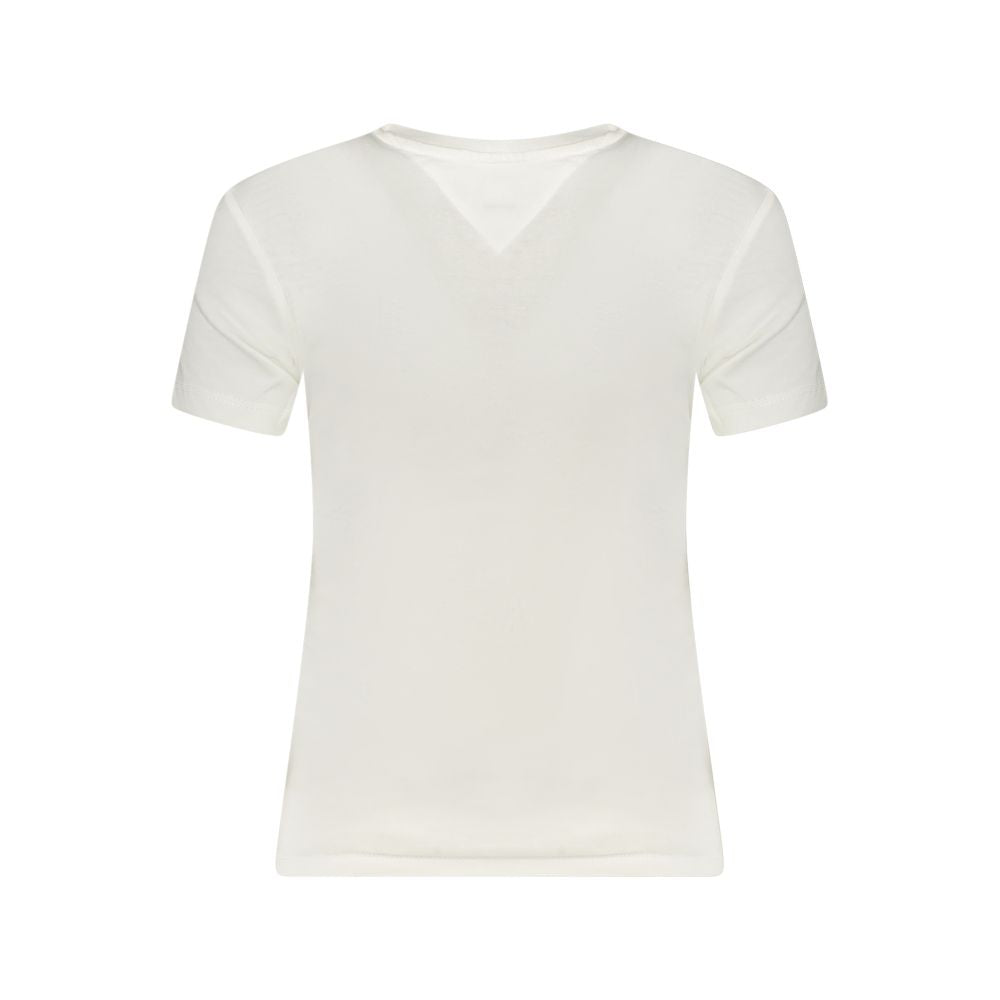 Tommy Hilfiger White Cotton Short Sleeve T-Shirt