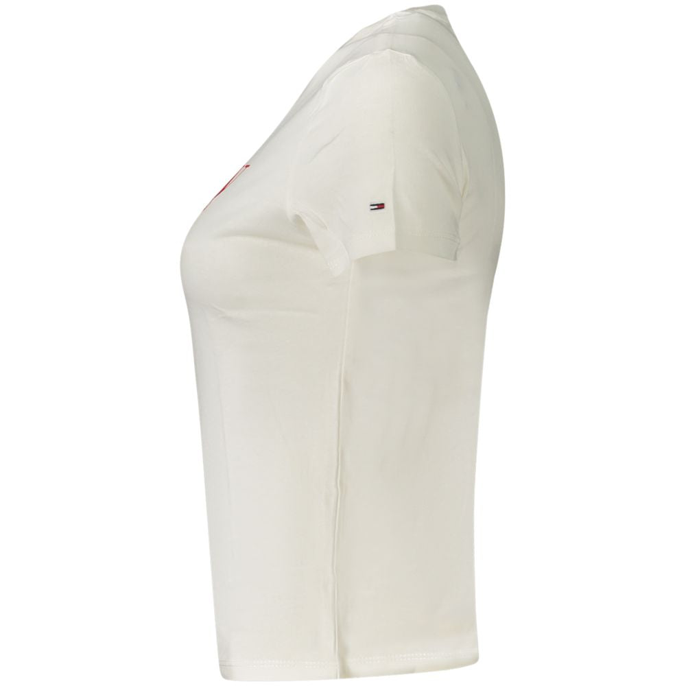 Tommy Hilfiger White Cotton Short Sleeve T-Shirt