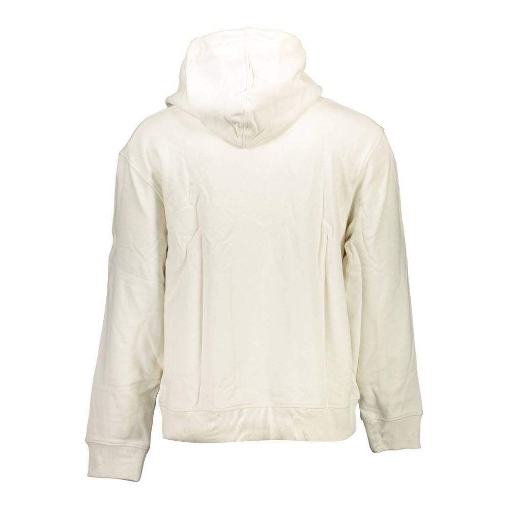 Calvin Klein White Cotton Men's Hoodie Sweater
