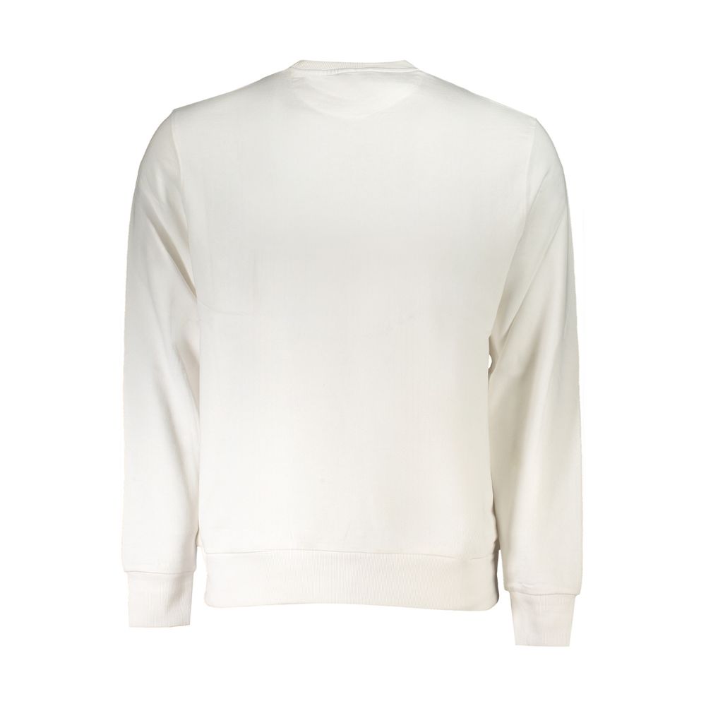 North Sails White Cotton Sweater - Long Sleeve Crew Neck Sweatshirt